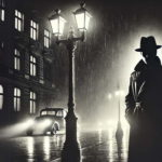 ilustração no estilo de cinema noir