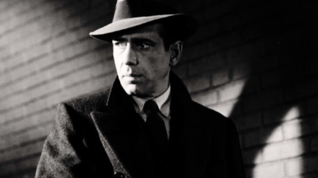 imagem de Humphrey Bogart no filme "O Falcão Maltês"